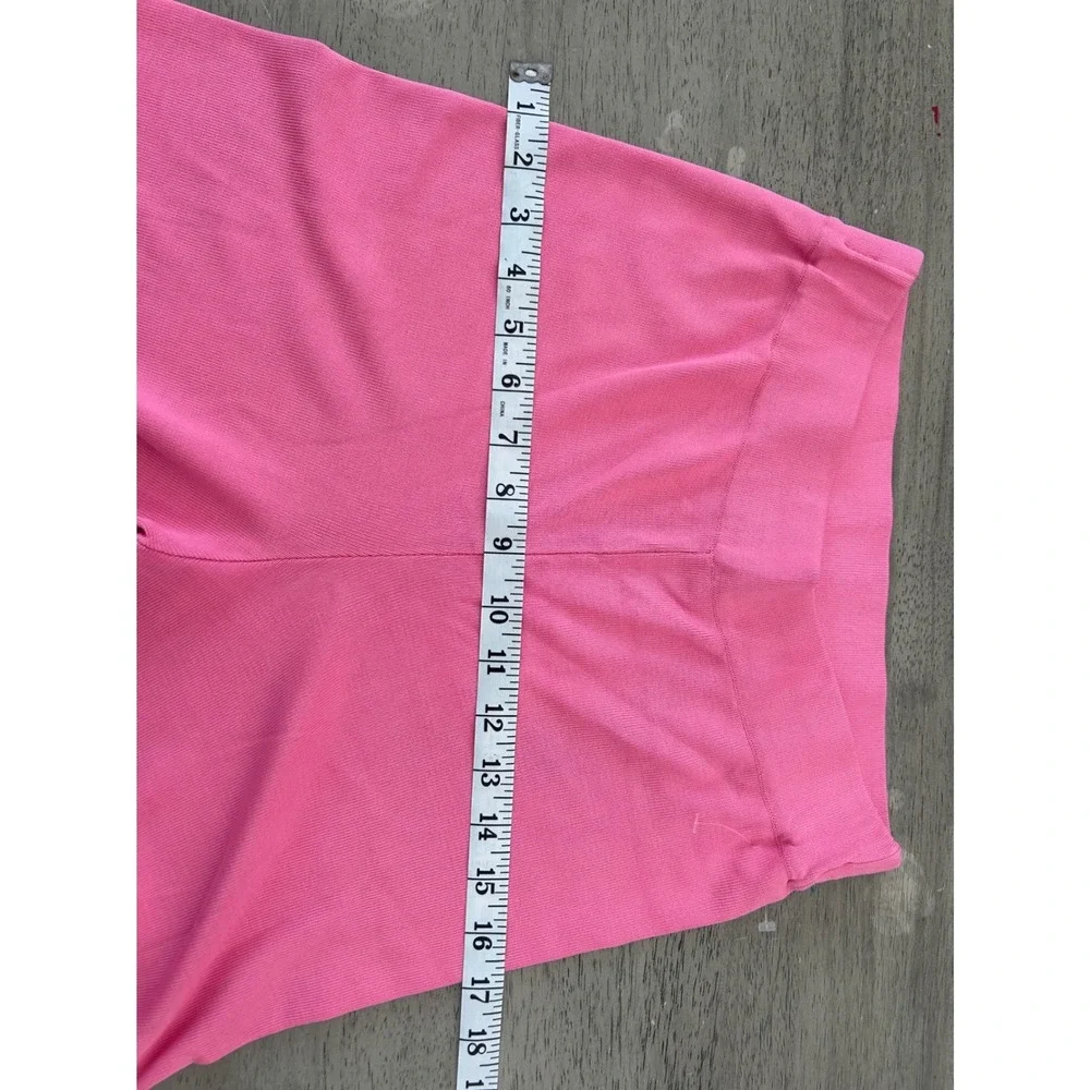Zara Girls Pink Knit Wide Leg Pants Elastic Waist Side Slit Size S